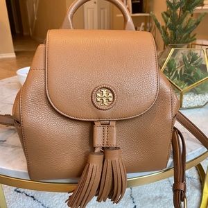 Tory Burch Whipstitch Leather Backpack